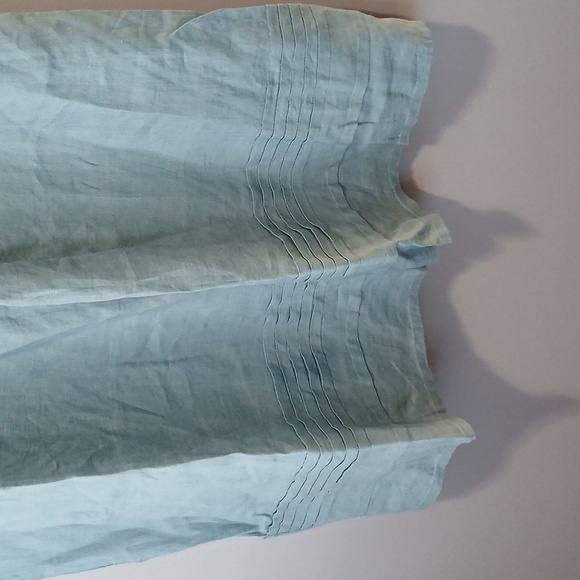 Sundance 100% Linen Light Blue Midi Dress Womens Size Large - Picture 5 of 6